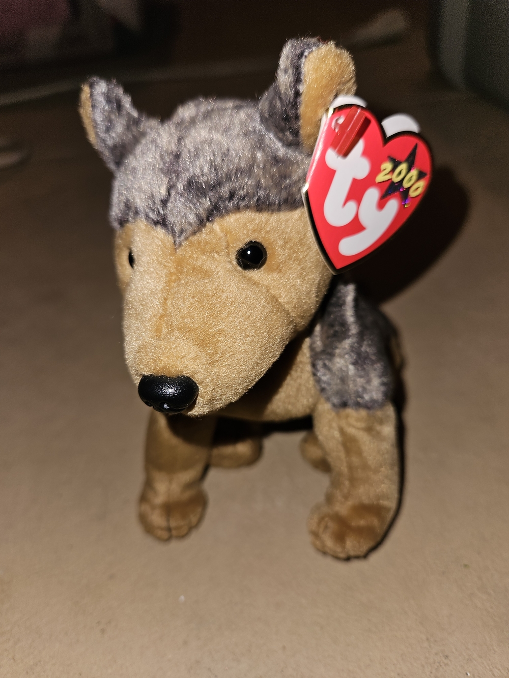 Ty SARGE German Shepherd Style Dog - Brown and Gray